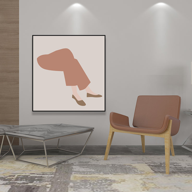 Vivolux | Dunkel colorierte Mode Frauen Wandkunst Texturiertes quadratisches eingewickeltes Canvas für das Wohnzimmer