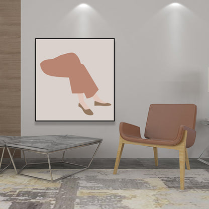 Vivolux | Dunkel colorierte Mode Frauen Wandkunst Texturiertes quadratisches eingewickeltes Canvas für das Wohnzimmer