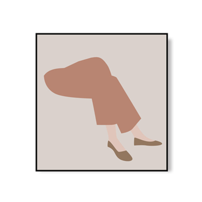 Vivolux | Dunkel colorierte Mode Frauen Wandkunst Texturiertes quadratisches eingewickeltes Canvas für das Wohnzimmer