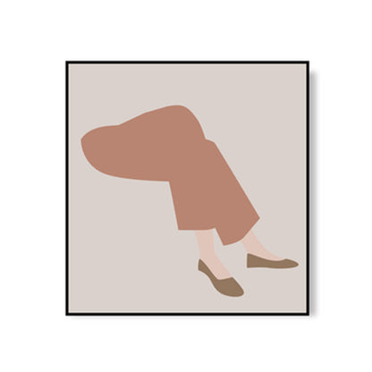 Vivolux | Dunkel colorierte Mode Frauen Wandkunst Texturiertes quadratisches eingewickeltes Canvas für das Wohnzimmer