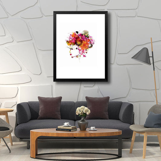 Vivolux | Schöne Frau Seitenansicht Leinwandkunst für das Wohnzimmer Mode Wanddekoration in Pink