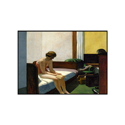 Vivolux | Edward Hotel Zimmer Malerei in Gelb-Braun Traditionelle Leinwandkunst für das Mädchenzimmer