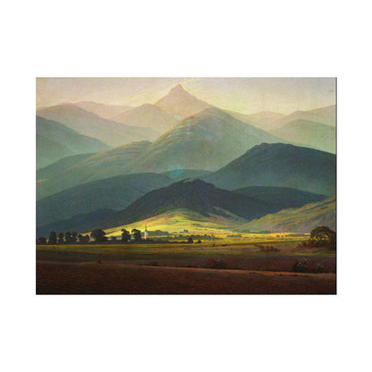 Vivolux | Grünes Smokey Mountain Layers Canvas Natur Landschaft Moderne Wohnzimmer Wandkunst Druck
