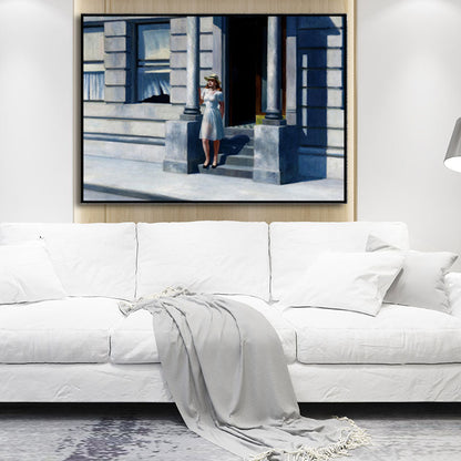 Vivolux | Sommerzeit Malerei Blau Traditionelle Wandkunst Dekor für Haus Innenraum, Texturiert