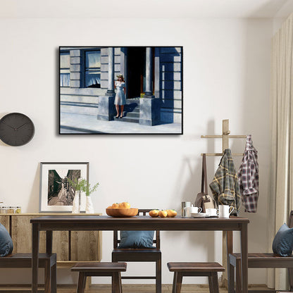 Vivolux | Sommerzeit Malerei Blau Traditionelle Wandkunst Dekor für Haus Innenraum, Texturiert