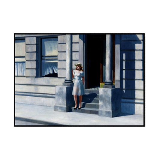 Vivolux | Sommerzeit Malerei Blau Traditionelle Wandkunst Dekor für Haus Innenraum, Texturiert