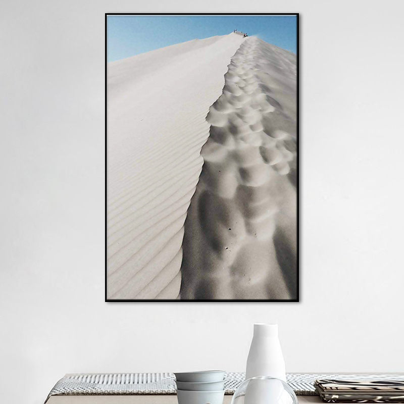 Vivolux | Wüsten Dünen Landschaft Wandkunst Druck Modernismus Texturierten Esszimmer Leinwand in Gelb