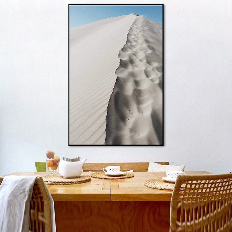 Vivolux | Wüsten Dünen Landschaft Wandkunst Druck Modernismus Texturierten Esszimmer Leinwand in Gelb