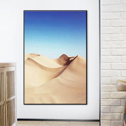 Vivolux | Wüsten Dünen Landschaft Wandkunst Druck Modernismus Texturierten Esszimmer Leinwand in Gelb