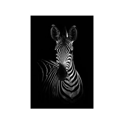 Vivolux | Fotografie Hedendaagse Wandkunstprint met Zebra Patroon in Donkere Kleur voor Thuis