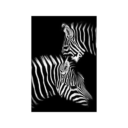 Vivolux | Fotografie Hedendaagse Wandkunstprint met Zebra Patroon in Donkere Kleur voor Thuis