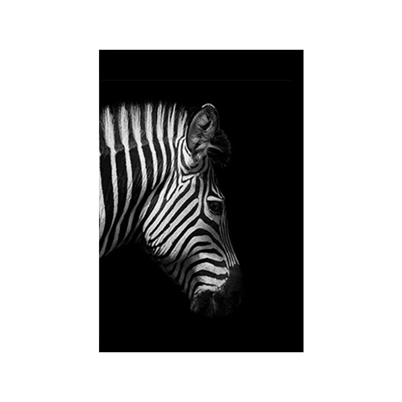 Vivolux | Fotografie Hedendaagse Wandkunstprint met Zebra Patroon in Donkere Kleur voor Thuis
