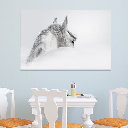 Vivolux | Contemporary Paard Wandkunst Lichte Kleur Textuur Canvasprint voor Eetkamer