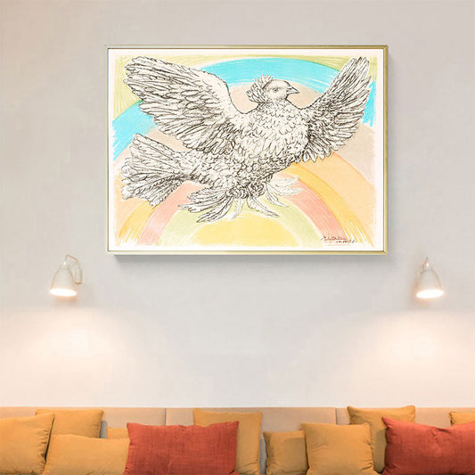 Vivolux | Nordic Style Charakter Malerei Küche Rückenfliese Wandkunst Druck in Hellfarbe