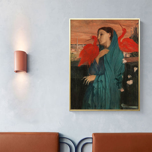 Vivolux | Ölgemälde Maiden Kunst Retro Leinwand Texturiertes Wandbild in Sanften Farben, Mehrere Größen