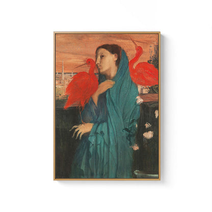 Vivolux | Ölgemälde Maiden Kunst Retro Leinwand Texturiertes Wandbild in Sanften Farben, Mehrere Größen