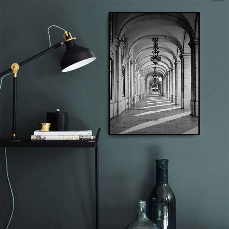 Vivolux | Simplicity Bau Wanddekoration Graue Umwickelte Leinwand für das Arbeitszimmer, Mehrere Größenoptionen