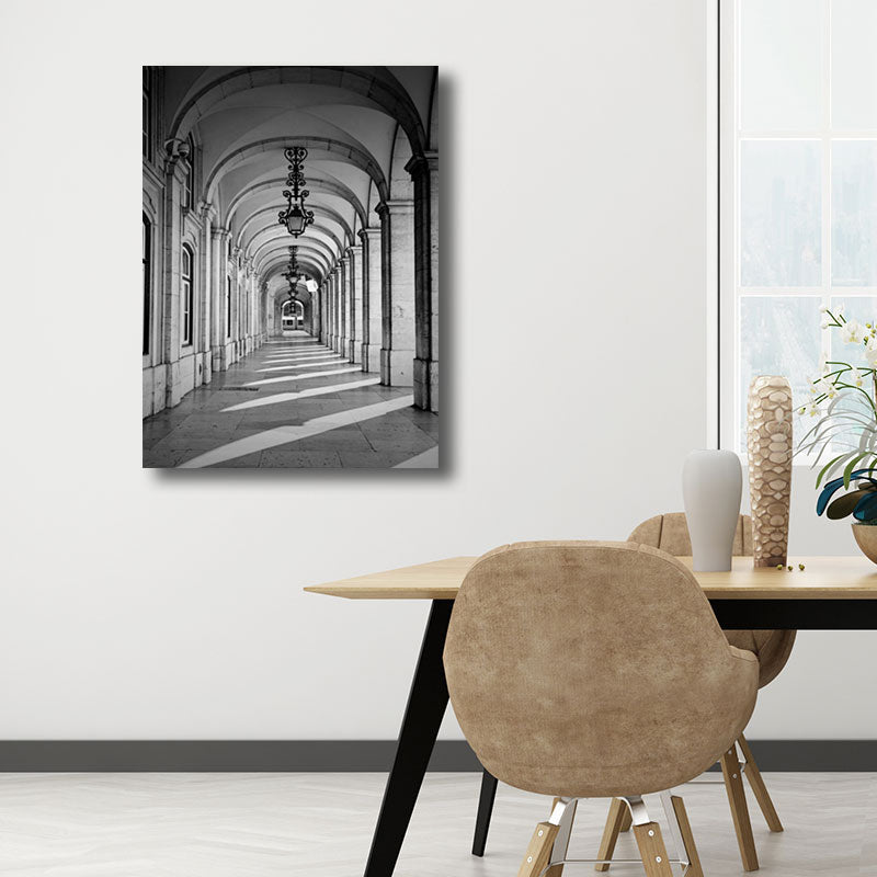 Vivolux | Simplicity Bau Wanddekoration Graue Umwickelte Leinwand für das Arbeitszimmer, Mehrere Größenoptionen