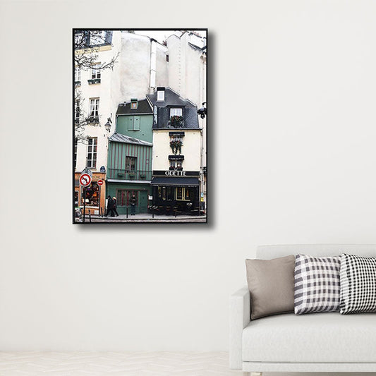 Vivolux | Architektur Wandkunst Dekor für das Wohnzimmer Eingewickelte Leinwand Weiß für dekorative Zwecke, Mehrere Größen verfügbar