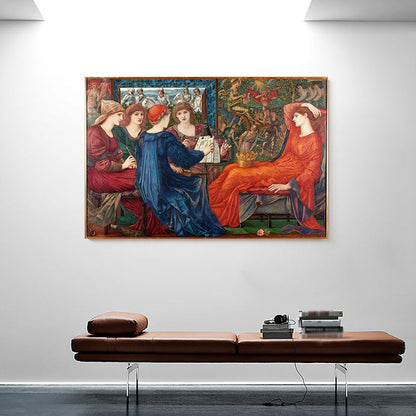 Vivolux | Weltkultur Religiöse Figuren Gemälde Hellfarben Texturiert Wandkunst für Spielzimmer