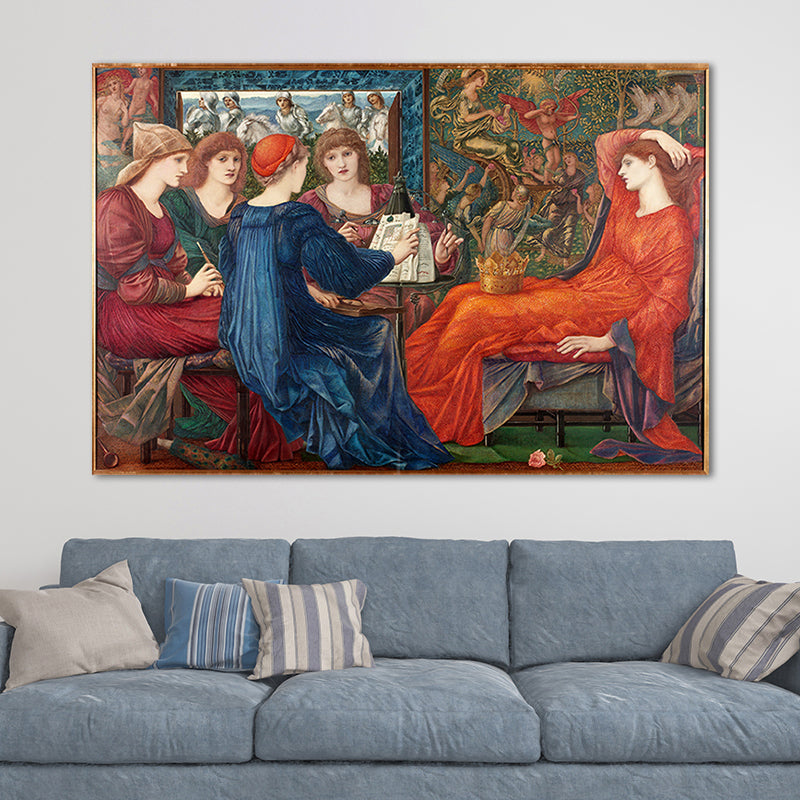 Vivolux | Weltkultur Religiöse Figuren Gemälde Hellfarben Texturiert Wandkunst für Spielzimmer