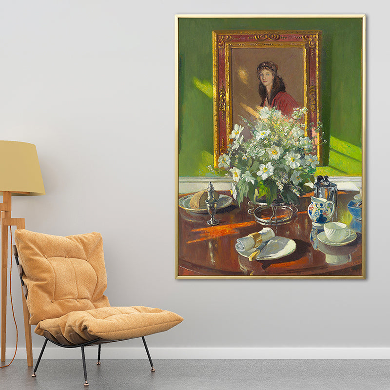 Vivolux | Haus Innenraum Ölmalerei Leinwand Traditioneller Stil Leinwand Wandkunst, Verschiedene Größen