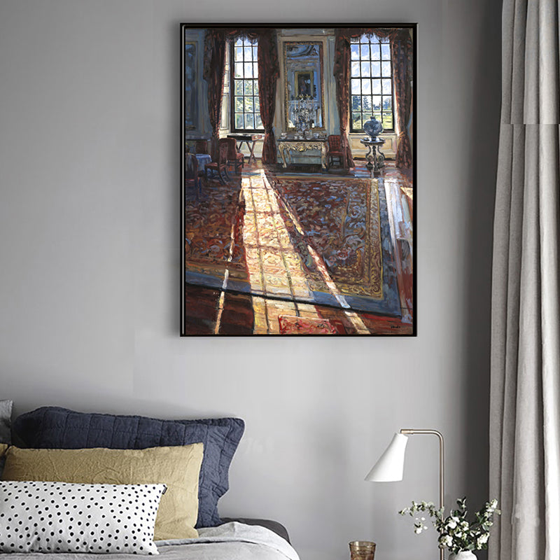 Vivolux | Haus Innenraum Ölmalerei Leinwand Traditioneller Stil Leinwand Wandkunst, Verschiedene Größen