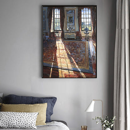 Vivolux | Haus Innenraum Ölmalerei Leinwand Traditioneller Stil Leinwand Wandkunst, Verschiedene Größen