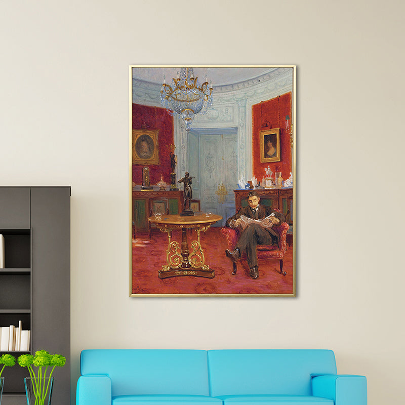 Vivolux | Haus Innenraum Ölmalerei Leinwand Traditioneller Stil Leinwand Wandkunst, Verschiedene Größen