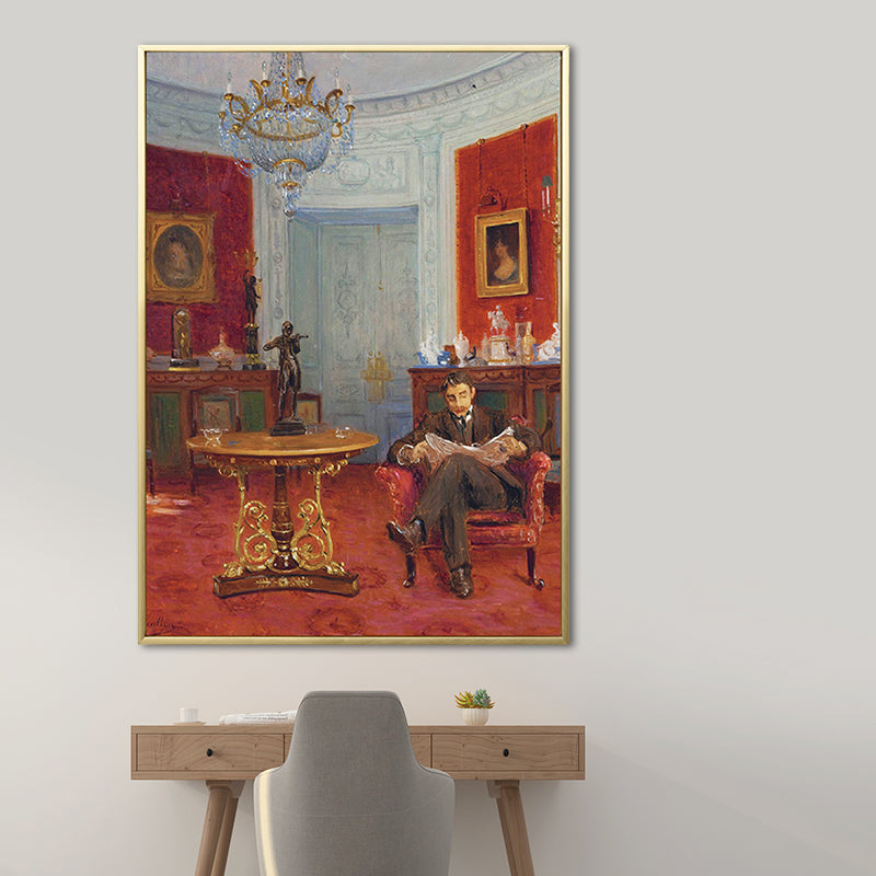 Vivolux | Haus Innenraum Ölmalerei Leinwand Traditioneller Stil Leinwand Wandkunst, Verschiedene Größen