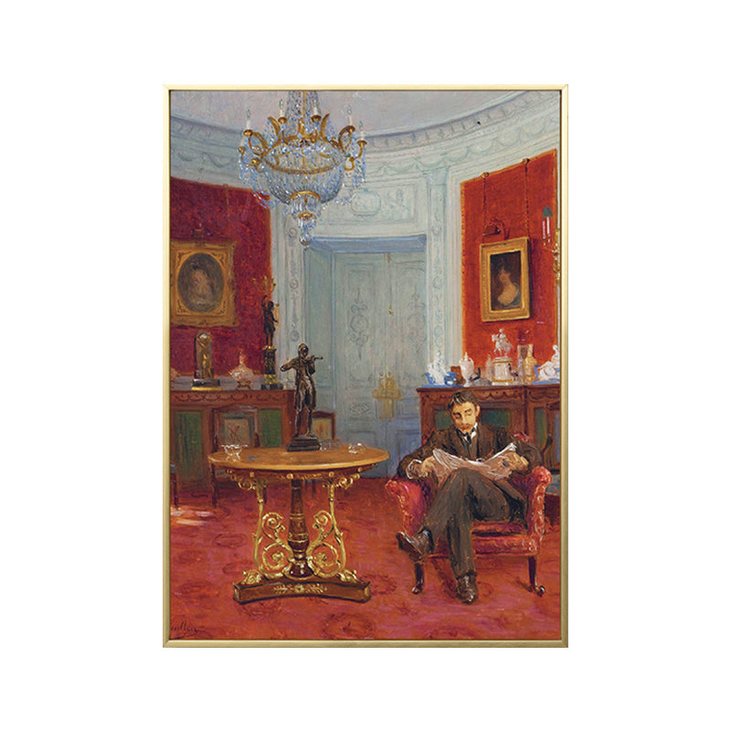 Vivolux | Haus Innenraum Ölmalerei Leinwand Traditioneller Stil Leinwand Wandkunst, Verschiedene Größen