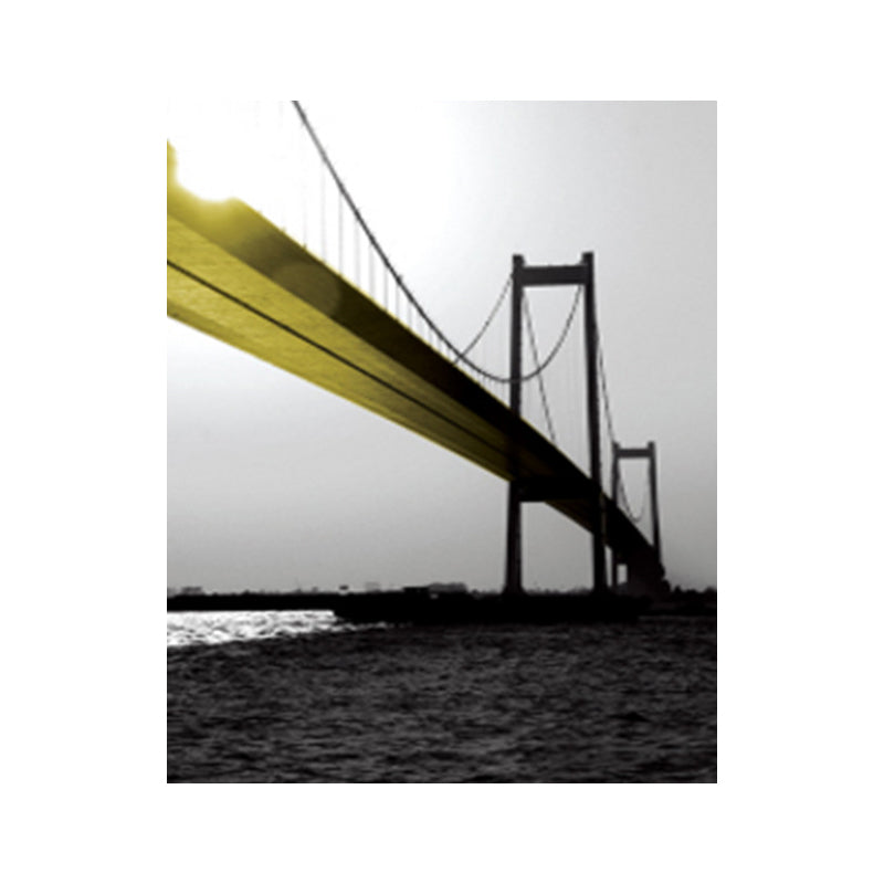 Vivolux | Sea Bridge Leinwand Wandkunst Nostalgische Atemberaubende Landschaft Wanddekoration in dunkler Farbe für Raum