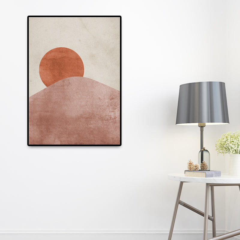 Vivolux | Skandinavische Landschaften Wandkunst Druck Braune Texturierte Eingewickelte Leinwand für Schlafzimmer