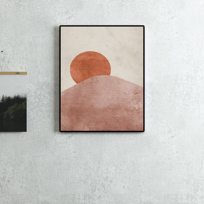 Vivolux | Skandinavische Landschaften Wandkunst Druck Braune Texturierte Eingewickelte Leinwand für Schlafzimmer