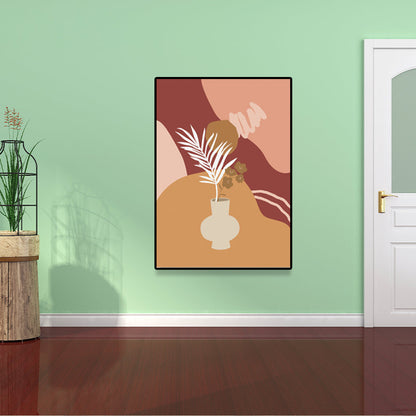 Vivolux | Pastellfarbiger Topf Eingewickelte Leinwand Texturiert Nordische Wohnzimmer Wandkunst Deco, Mehrere Größenoptionen