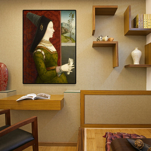 Vivolux | Vintage Royal Woman Portrait Painting Pastellfarbe Haus Interior Leinwand Wandkunst