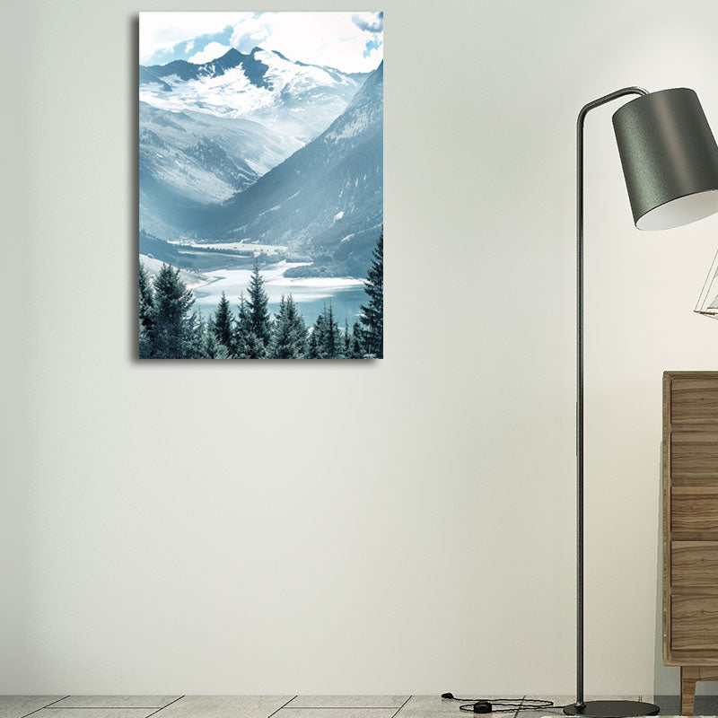 Vivolux | Natur Landschaft Wandkunst Dekor Texturiert Tropische Wohnzimmer Leinwand in Pastellfarbe