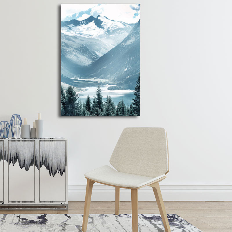 Vivolux | Natur Landschaft Wandkunst Dekor Texturiert Tropische Wohnzimmer Leinwand in Pastellfarbe