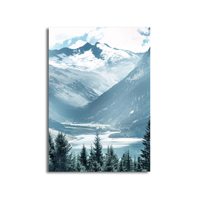 Vivolux | Natur Landschaft Wandkunst Dekor Texturiert Tropische Wohnzimmer Leinwand in Pastellfarbe