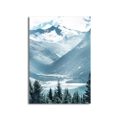 Vivolux | Natur Landschaft Wandkunst Dekor Texturiert Tropische Wohnzimmer Leinwand in Pastellfarbe