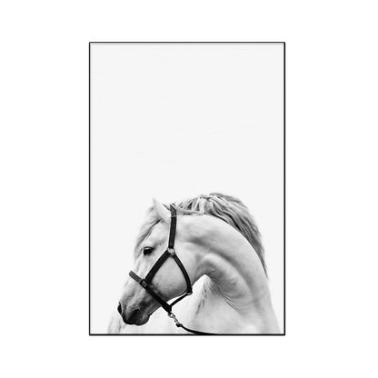 Vivolux | Dunkle Farbe Steed Wanddekoration Texturierte Oberfläche Wandkunstdruck für das Wohnzimmer