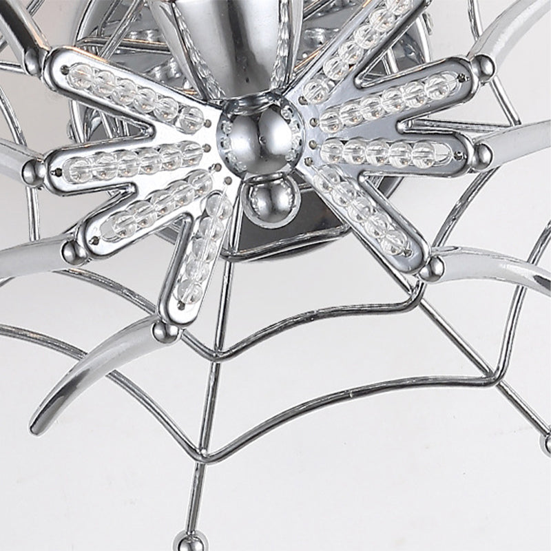 Vivolux | Chrome Spider Wandleuchte Licht Modern Klar Glas 1 Licht Wandbeleuchtung für Schlafzimmer