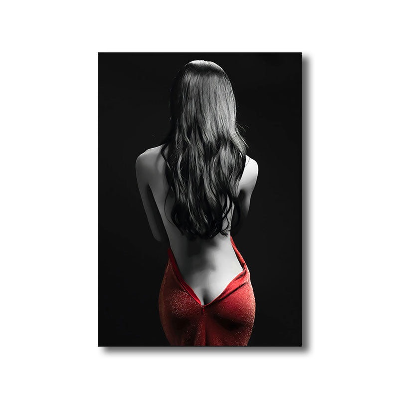 Vivolux | Dunkle Farb Schönheit Wandkunst Druck Wohnkultur Eingewickelte Leinwand für das Zeichenzimmer, Mehrere Größen Optionen