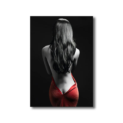 Vivolux | Dunkle Farb Schönheit Wandkunst Druck Wohnkultur Eingewickelte Leinwand für das Zeichenzimmer, Mehrere Größen Optionen