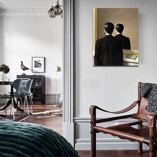 Vivolux | Staande Man en Reflectie Kunst Textured Moderne Stijl voor Meisjes Slaapkamer Wanddecoratie