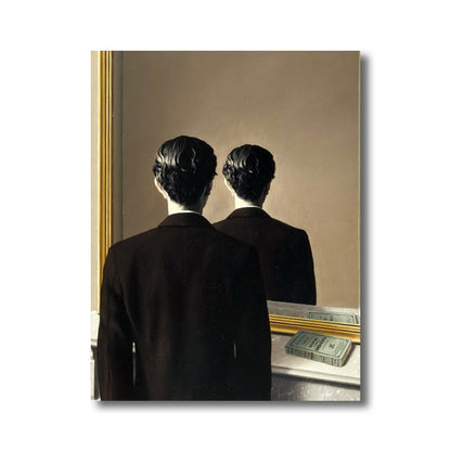 Vivolux | Staande Man en Reflectie Kunst Textured Moderne Stijl voor Meisjes Slaapkamer Wanddecoratie