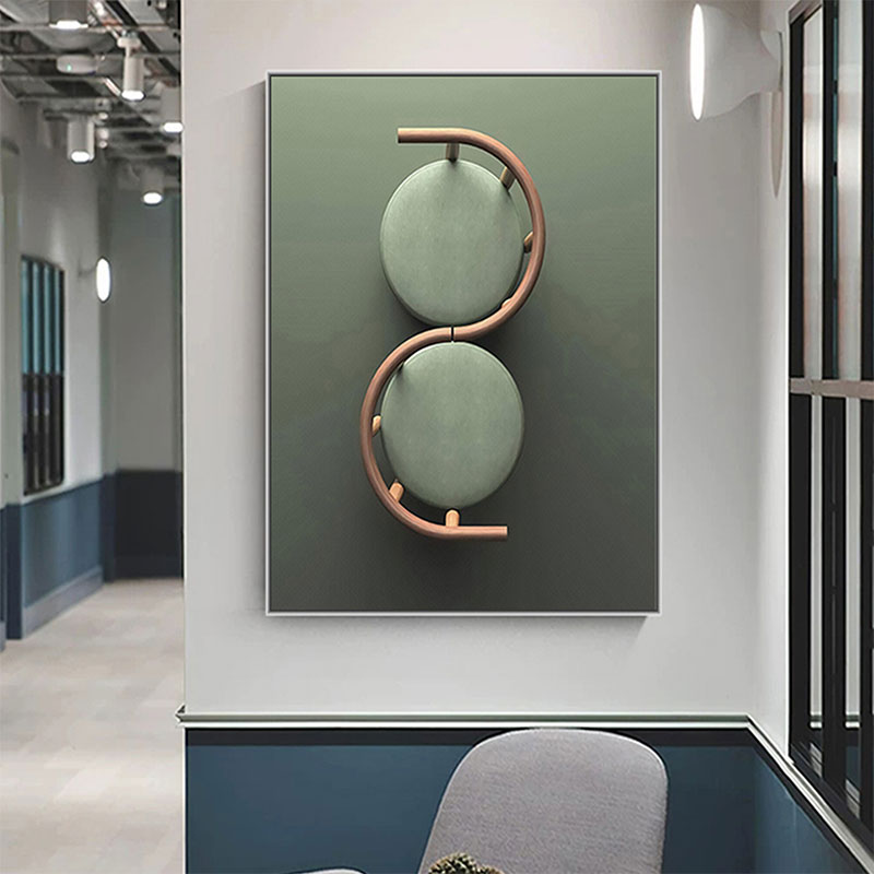 Vivolux | Textured Home Decor Kleurvolle Canvas Prints Modernistische Geometrische Wandkunst voor Corridor