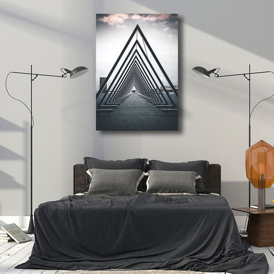 Vivolux | Multicolored Architektur Leinwanddruck Dekorativ Modern für Flur Gemälde