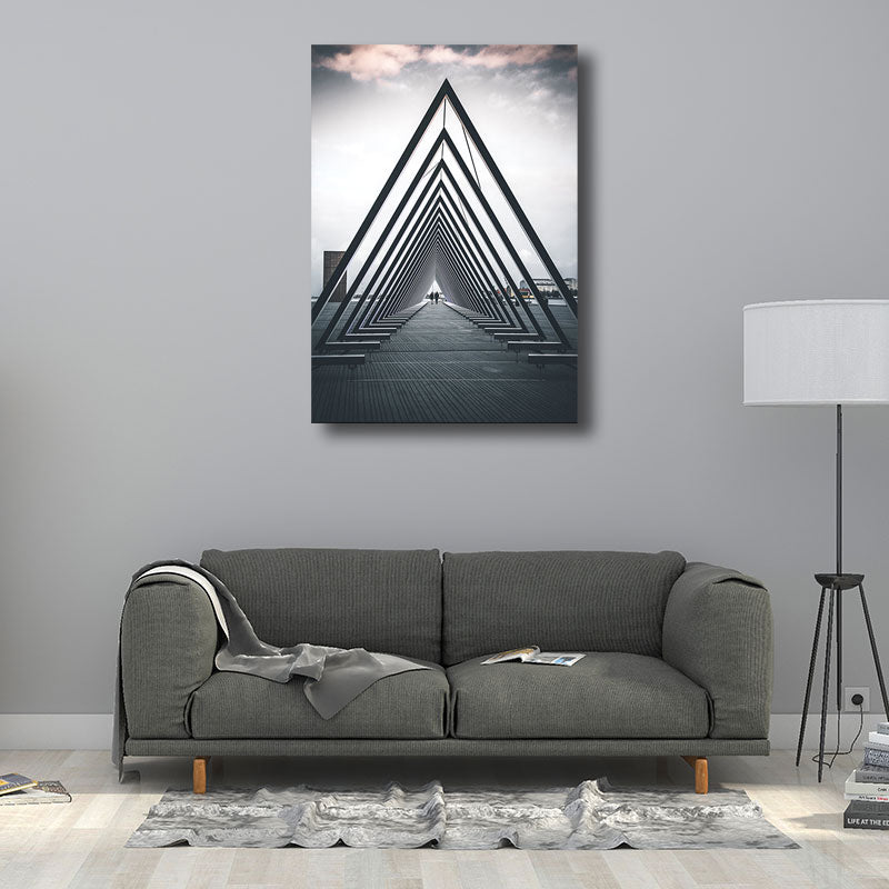 Vivolux | Multicolored Architektur Leinwanddruck Dekorativ Modern für Flur Gemälde