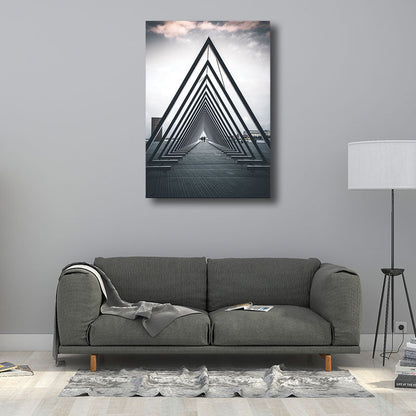 Vivolux | Multicolored Architektur Leinwanddruck Dekorativ Modern für Flur Gemälde